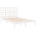 Estructura de cama de madera maciza blanca 135x190 cm