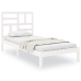Estructura de cama sin colchón madera maciza blanco 90x200 cm