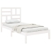 Estructura de cama sin colchón madera maciza blanco 90x200 cm