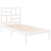 Estructura de cama sin colchón madera maciza blanco 90x200 cm