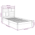 Estructura de cama sin colchón madera maciza blanco 90x200 cm