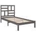 vidaXL Estructura de cama madera maciza de pino gris 90x200 cm