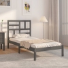 vidaXL Estructura de cama madera maciza de pino gris 90x200 cm