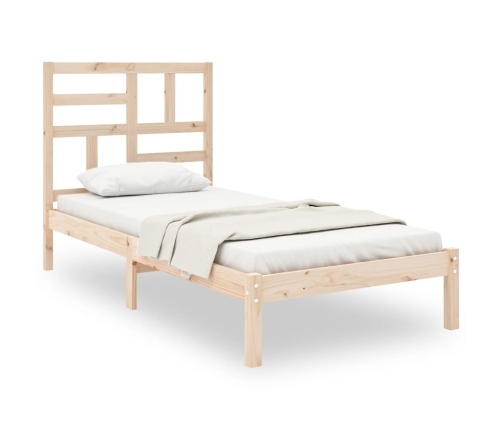 Estructura de cama sin colchón madera maciza 100x200 cm