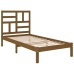 Estructura cama sin colchón madera maciza marrón miel 100x200cm