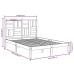 Estructura de cama madera maciza 150x200 cm
