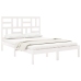 vidaXL Estructura de cama madera maciza blanca King Size 150x200 cm