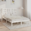 vidaXL Estructura de cama de madera maciza de pino blanca 160x200 cm