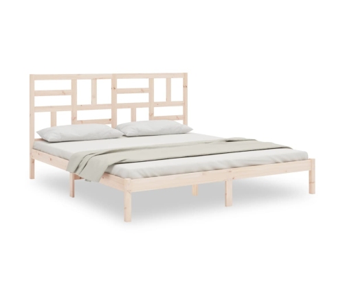 Estructura de cama sin colchón madera maciza 180x200 cm