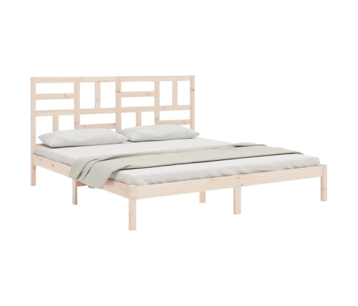 Estructura de cama sin colchón madera maciza 180x200 cm