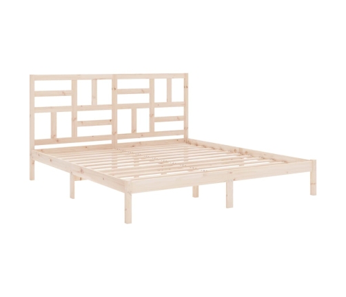 Estructura de cama sin colchón madera maciza 180x200 cm