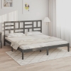 Estructura de cama sin colchón madera maciza gris 200x200 cm