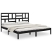Estructura de cama sin colchón madera maciza negro 200x200 cm