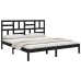 Estructura de cama sin colchón madera maciza negro 200x200 cm