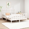 Estructura de cama sin colchón madera de pino blanca 140x190 cm