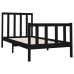 Estructura de cama madera maciza de pino negro 90x200 cm