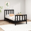 Estructura de cama madera maciza de pino negro 100x200 cm