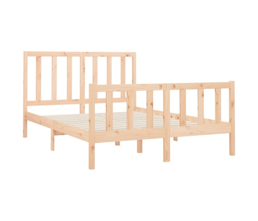 Estructura de cama sin colchón madera de pino maciza 120x200 cm