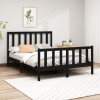 vidaXL Estructura de cama madera maciza de pino negro 120x200 cm