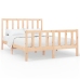 Estructura de cama sin colchón madera de pino blanca 140x200 cm