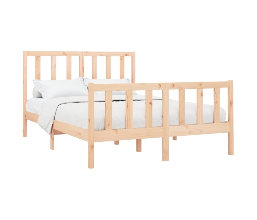 Estructura de cama sin colchón madera de pino blanca 140x200 cm