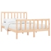 Estructura de cama sin colchón madera de pino blanca 140x200 cm