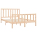 Estructura de cama sin colchón madera de pino blanca 140x200 cm