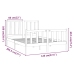 Estructura de cama sin colchón madera de pino blanca 140x200 cm