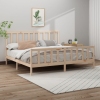 Estructura de cama sin colchón madera maciza de pino 200x200 cm