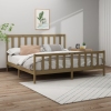 Estructura de cama madera maciza marrón miel 200x200 cm