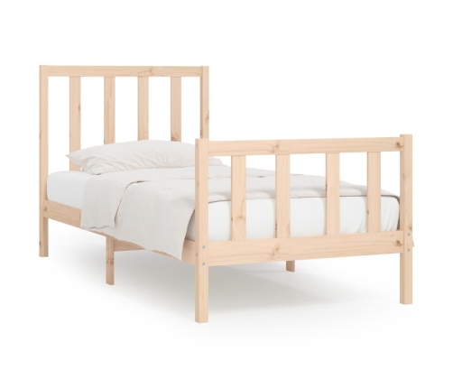 Estructura de cama madera maciza 90x200 cm