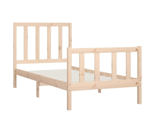 Estructura de cama madera maciza 90x200 cm