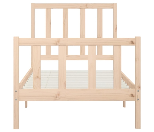 Estructura de cama madera maciza 100x200 cm