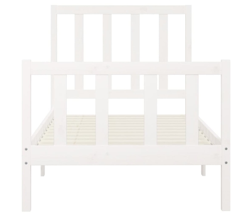 Estructura de cama madera maciza de pino blanco 100x200 cm