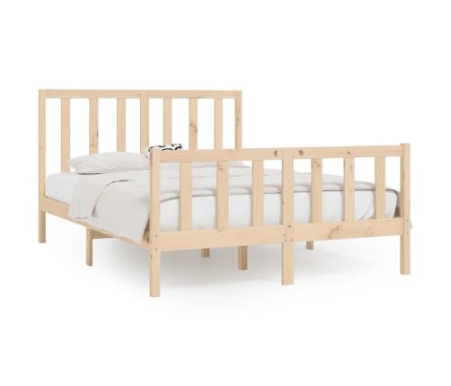 Estructura de cama madera maciza 150x200 cm