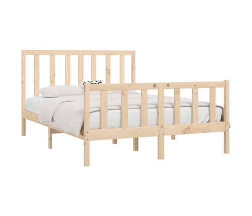 Estructura de cama madera maciza 150x200 cm