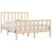 Estructura de cama madera maciza 150x200 cm