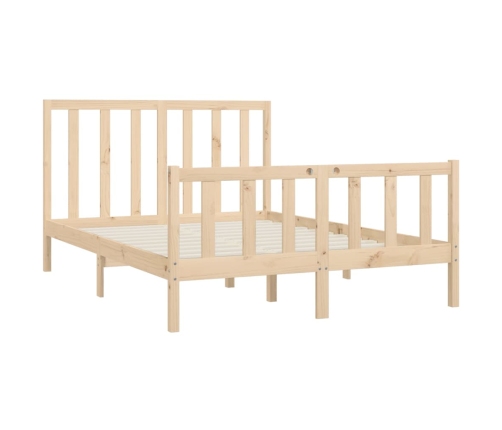 Estructura de cama madera maciza 150x200 cm