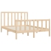 Estructura de cama madera maciza 150x200 cm