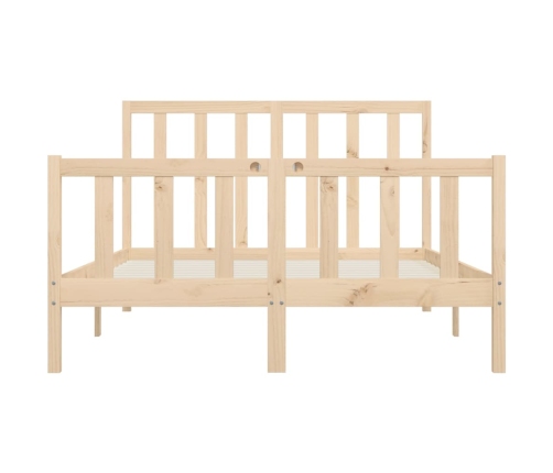 Estructura de cama madera maciza 150x200 cm