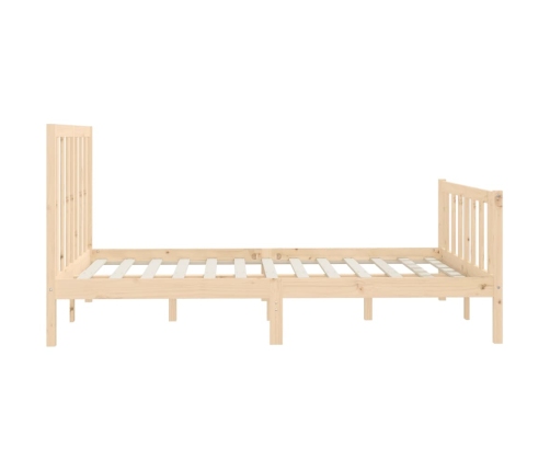 Estructura de cama madera maciza 150x200 cm