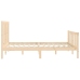 Estructura de cama madera maciza 150x200 cm