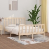 Estructura de cama madera maciza 150x200 cm