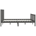 Estructura de cama madera maciza gris King Size 150x200 cm