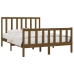 Estructura de cama madera maciza King marrón miel 150x200 cm