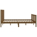 Estructura de cama madera maciza King marrón miel 150x200 cm