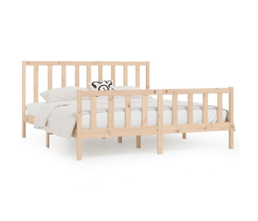 Estructura de cama de madera maciza 200x200 cm