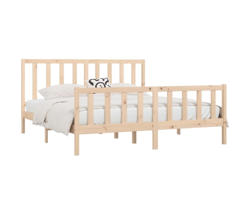 Estructura de cama de madera maciza 200x200 cm