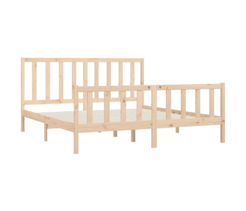 Estructura de cama de madera maciza 200x200 cm