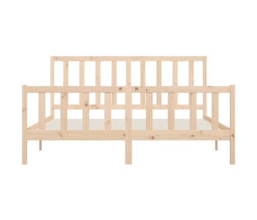 Estructura de cama de madera maciza 200x200 cm